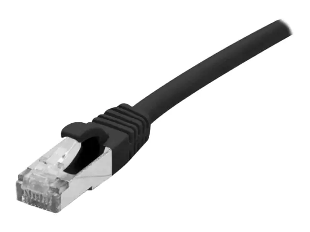exertis Connect - Patch-Kabel - RJ-45 (M) zu RJ-45 (M) - 3 m - SFTP - CAT 6a - geformt, ohne Haken - Schwarz