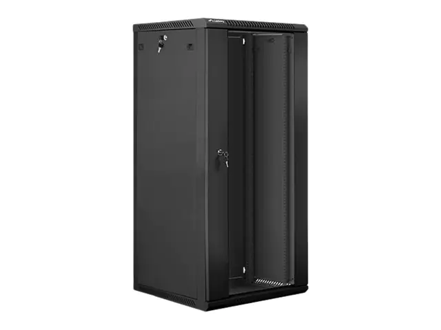 Lanberg Schrank Netzwerkschrank - geeignet für Wandmontage - Schwarz, RAL 9004 - 27U - 48.3 cm (19") WF01-6627-10B