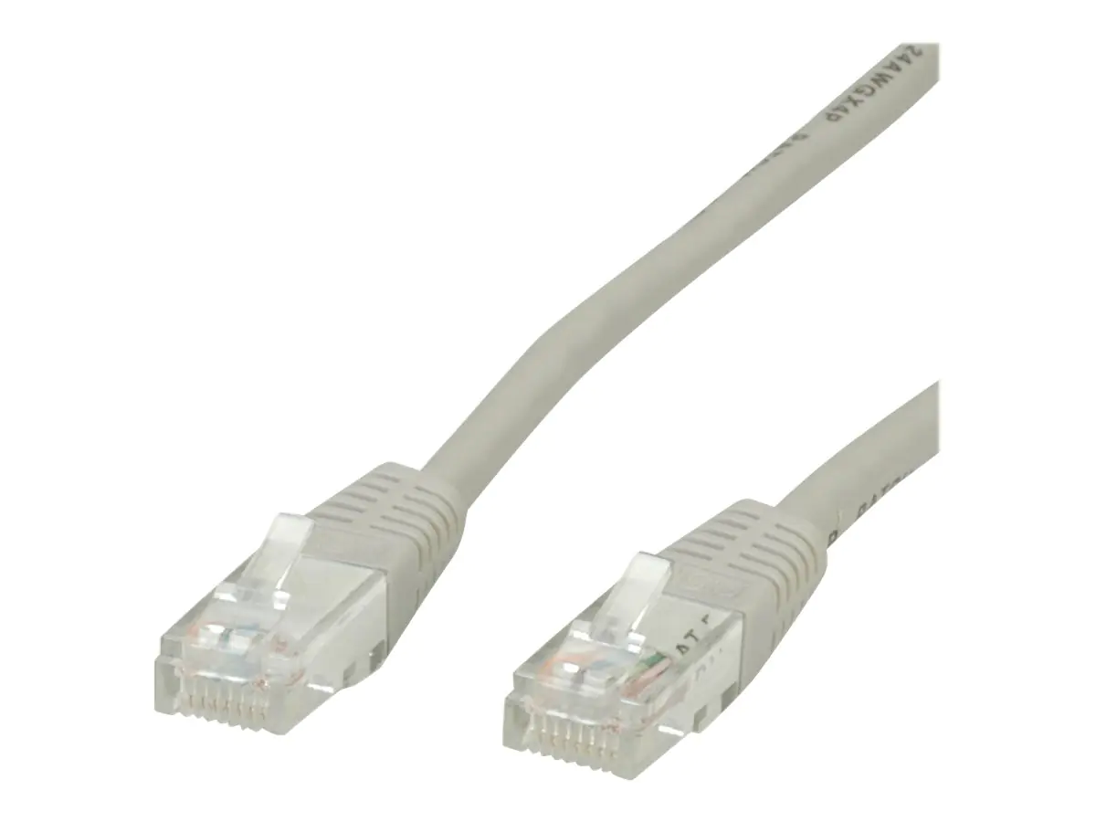 VALUE - Patch-Kabel - RJ-45 (M) zu RJ-45 (M) - 50 cm - UTP - CAT 6e - geformt, verseilt - Grau