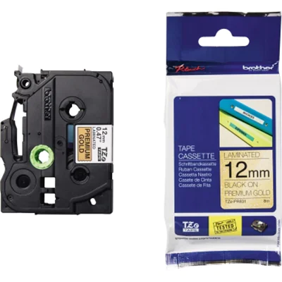 P-touch Schriftbandkassette TZEPR831 12mmx8m sw auf gold