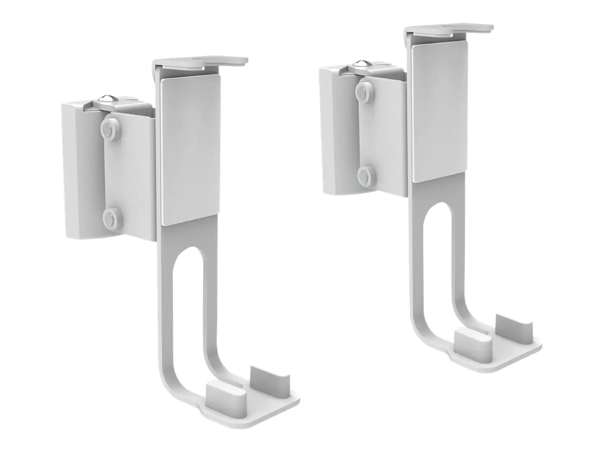 PureMounts PM-SOM-101 - Klammer - für Lautsprecher - Kunststoff, Stahl - weiß - Wandmontage (Packung mit 2) - für Sonos One, One SL, PLAY:1