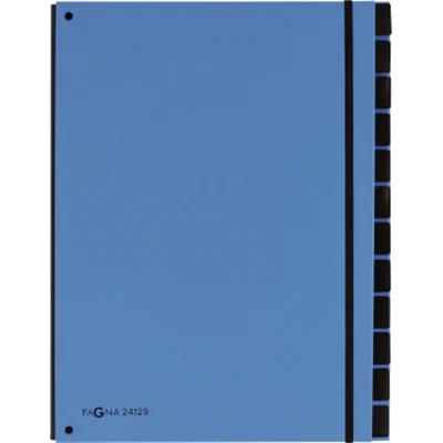 PAGNA Pultordner Trend 24129-13 12Fächer 3Schaulöcher hellblau