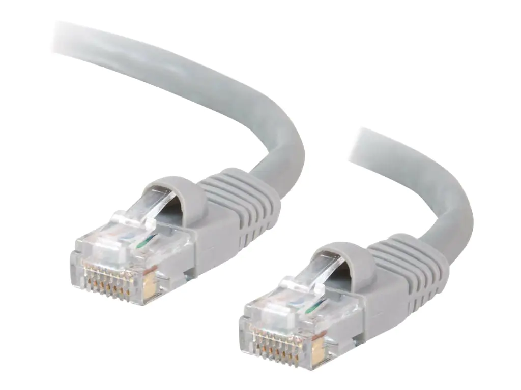 C2G Cat5e Booted Unshielded (UTP) Network Patch Cable - Patch-Kabel - RJ-45 (M) zu RJ-45 (M) - 2 m - UTP - CAT 5e - geformt, ohne Haken, verseilt - Grau