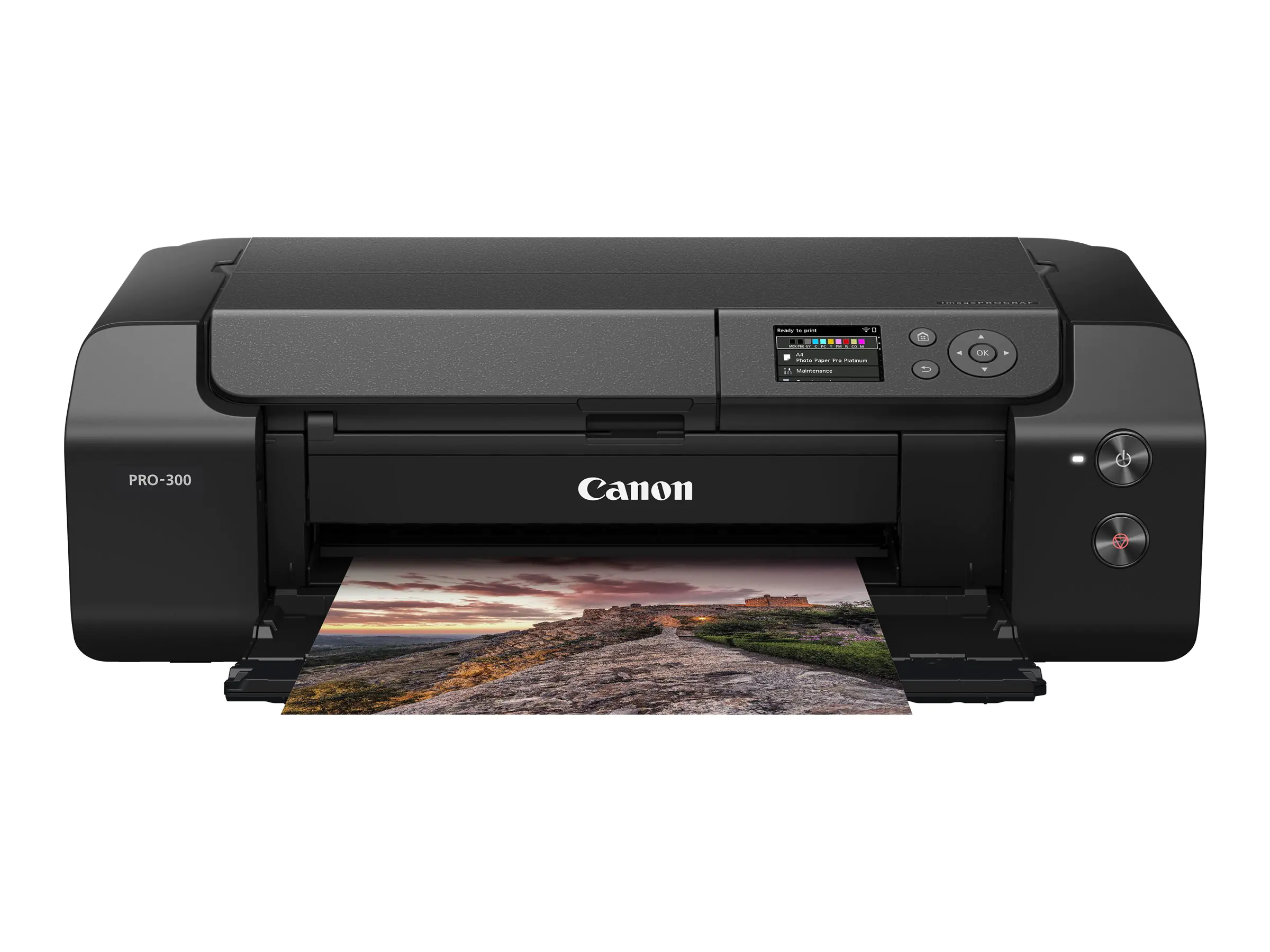Canon imagePROGRAF PRO-300 - 330 mm (13") Großformatdrucker - Farbe - Tintenstrahl - A3/Ledger - bis zu 4.25 Min./Seite (einfarbig)/ bis zu 4.25 Min./Seite (Farbe) - Kapazität: 100 Blätter - LAN, Wi-Fi(n), USB 2.0