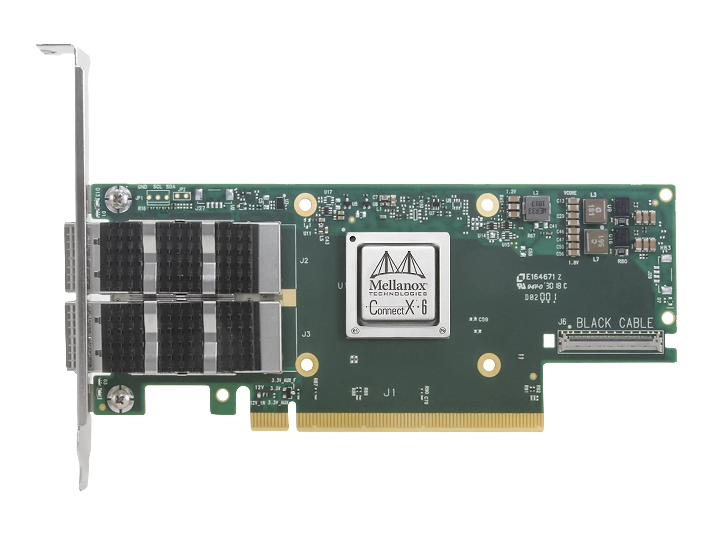 NVIDIA ConnectX-6 VPI MCX653106A-ECAT - Single Pack - Netzwerkadapter - PCIe 4.0 x16 - 100Gb Ethernet / 100Gb Infiniband QSFP56 x 2