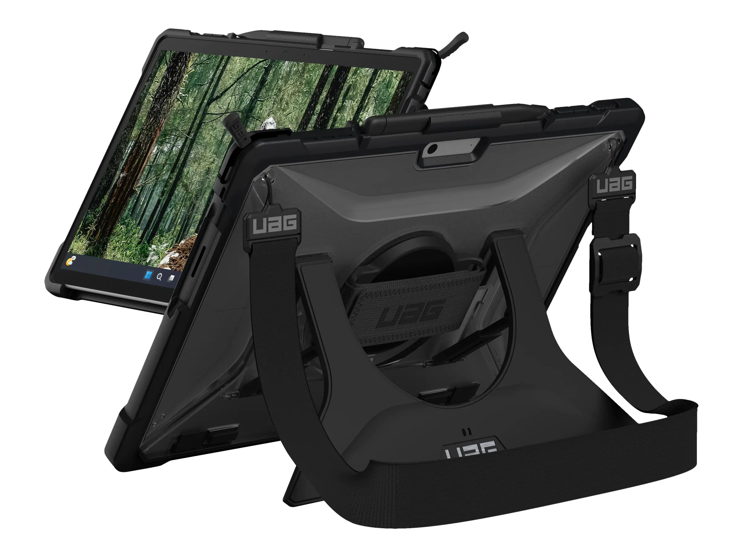 UAG Plasma Series Rugged Case for Surface Pro 9 - Plasma Series w/ Handstrap and Shoulder Strap- Clear - Hintere Abdeckung für Tablet - Ice - für Microsoft Surface Pro 10, Pro 11, Pro 9, Pro Copilot+ PC, Pro Copilot+ PC for Business
