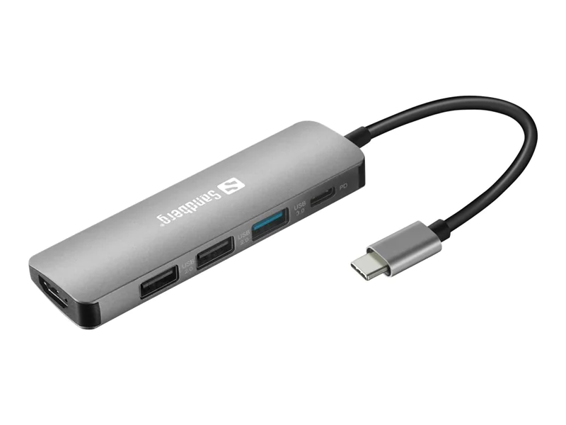 Sandberg USB-C Dock HDMI+3xUSB+PD 100W - Dockingstation - USB-C - HDMI