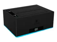 ICY BOX IB-127CL-U3 - Solid-State-/Festplattenarray - 2 Schächte (SATA-600) - USB 3.2 Gen 1 (extern)