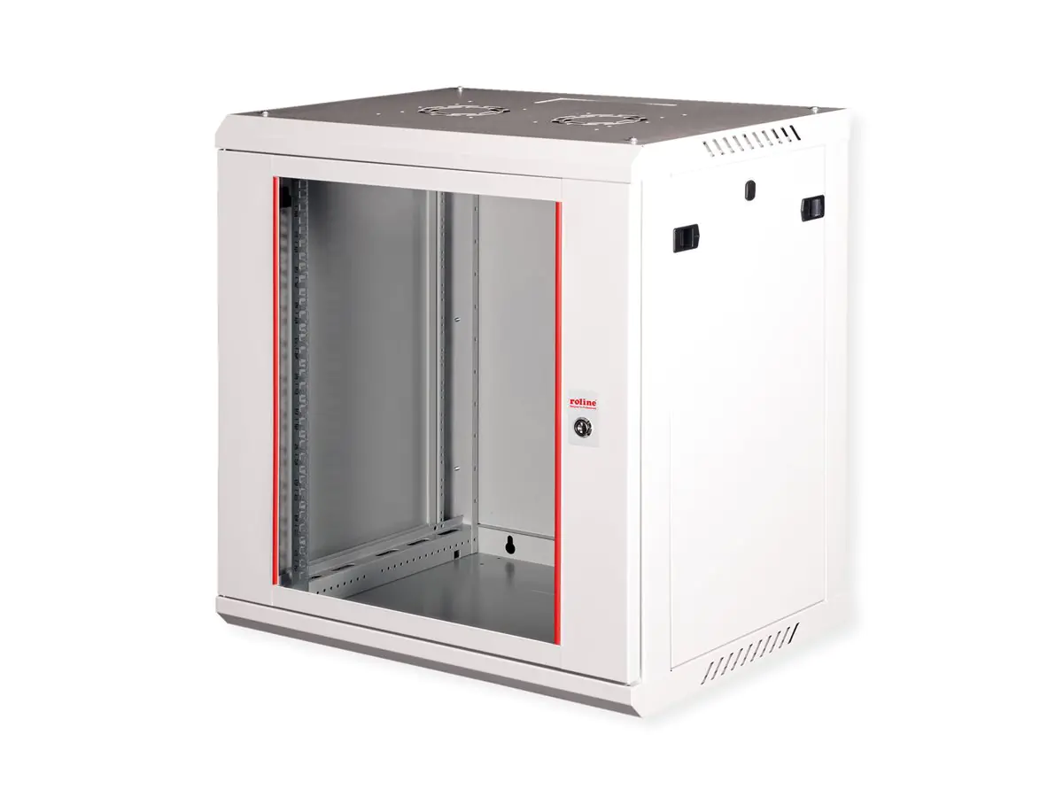 ROLINE Basic Plus - Gehäuse Netzwerkschrank - 600x450 BxT - geeignet für Wandmontage - RAL 7035, Hellgrau - 12U - 48.3 cm (19") 26.21.0125