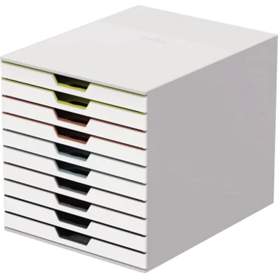 DURABLE Schubladenbox VARICOLOR MIX 10 763027 10Fächer grau/farbig