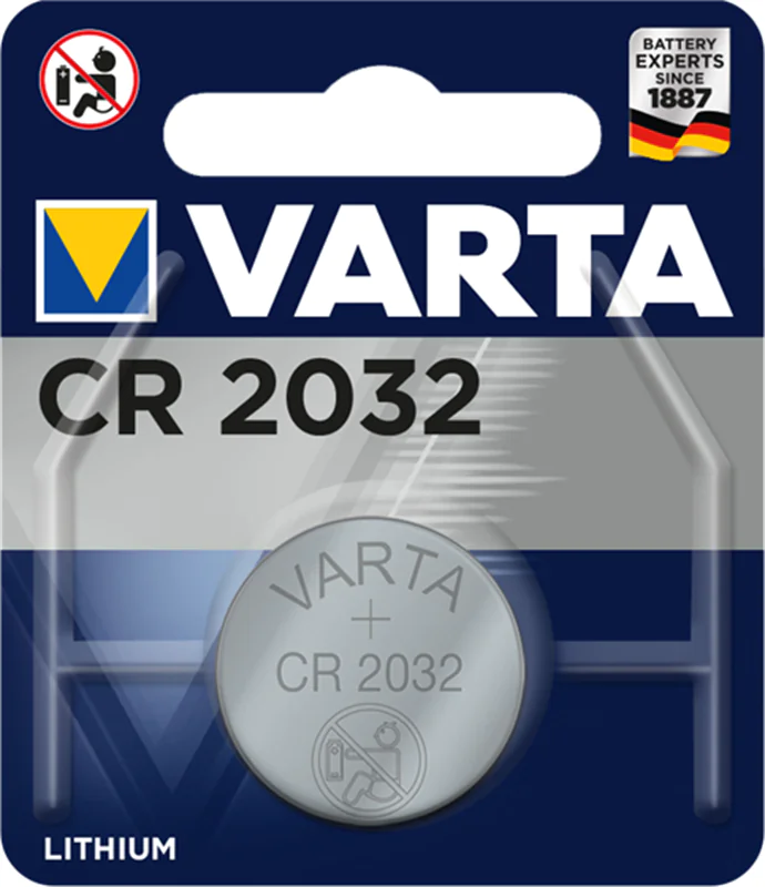Varta -CR2032, Einwegbatterie, CR2032, Lithium, 3 V, 1 Stück(e), 220 mAh 6032101401