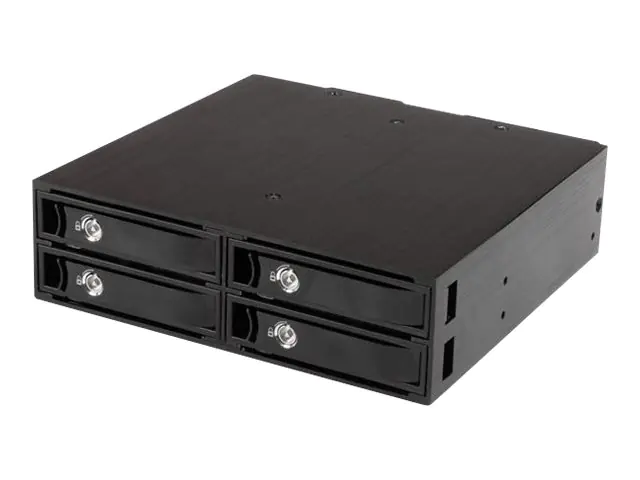 StarTech 4x Festplatten Wechselrahmen für 2,5 Zoll SATA / SAS Laufwerke - Mobile Rack Backplane für SATA II und III - Speichergehäuse - 4 Schächte (SATA-600 / SAS-2) 0 - für P/N: SATBP125VP, SATSASBP125