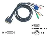 ATEN 2L-1710P - Tastatur- / Video- / Maus- / Audio-Kabel - PS/2, HD-15 (VGA)