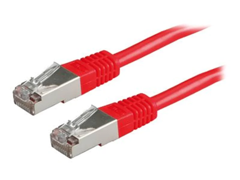 VALUE - Patch-Kabel - RJ-45 (M) zu RJ-45 (M) - 10 m - SFTP, PiMF - CAT 6 - geformt, verseilt - Rot
