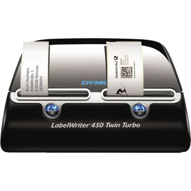 DYMO LabelWriter 450 Twin Turbo - Etikettendrucker - Thermodirekt - Rolle (6,2 cm) - 600 x 300 dpi - bis zu 71 Etiketten/Min. - Kapazität: 2 Rollen - USB