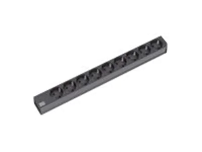 Bachmann IT PDU Basic - Steckdosenleiste (Rack - einbaufähig) - Wechselstrom 230 V - Eingabe, Eingang CEE 7/7 - Ausgangsanschlüsse: 9 (CEE 7/3) - 1U - 48.3 cm (19") - 2 m Schnur - Schwarz
