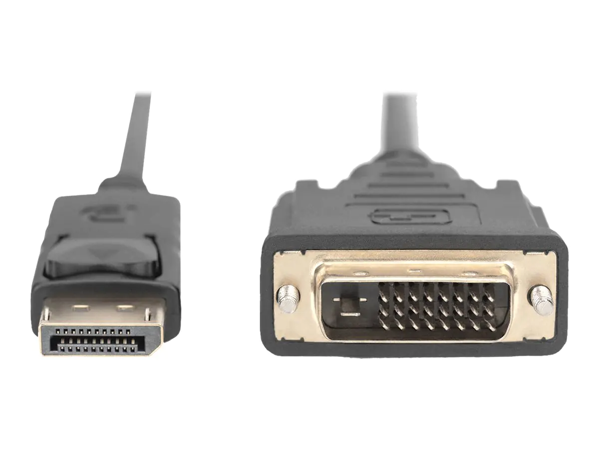Digitus - Adapterkabel - DisplayPort (M) eingerastet zu DVI-D (M) schraubbar - DisplayPort 1.1a - 3 m - 1080p-Unterstützung - Schwarz