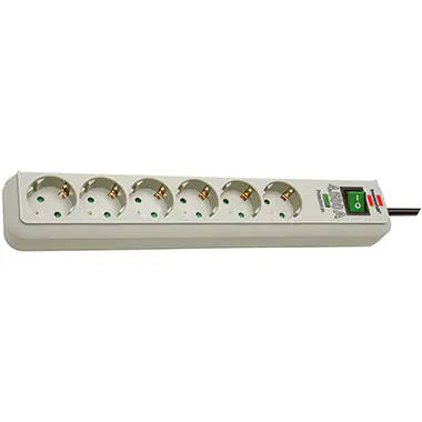 brennenstuhl Eco-Line - Überspannungsschutz - Ausgangsanschlüsse: 6 - PC grau