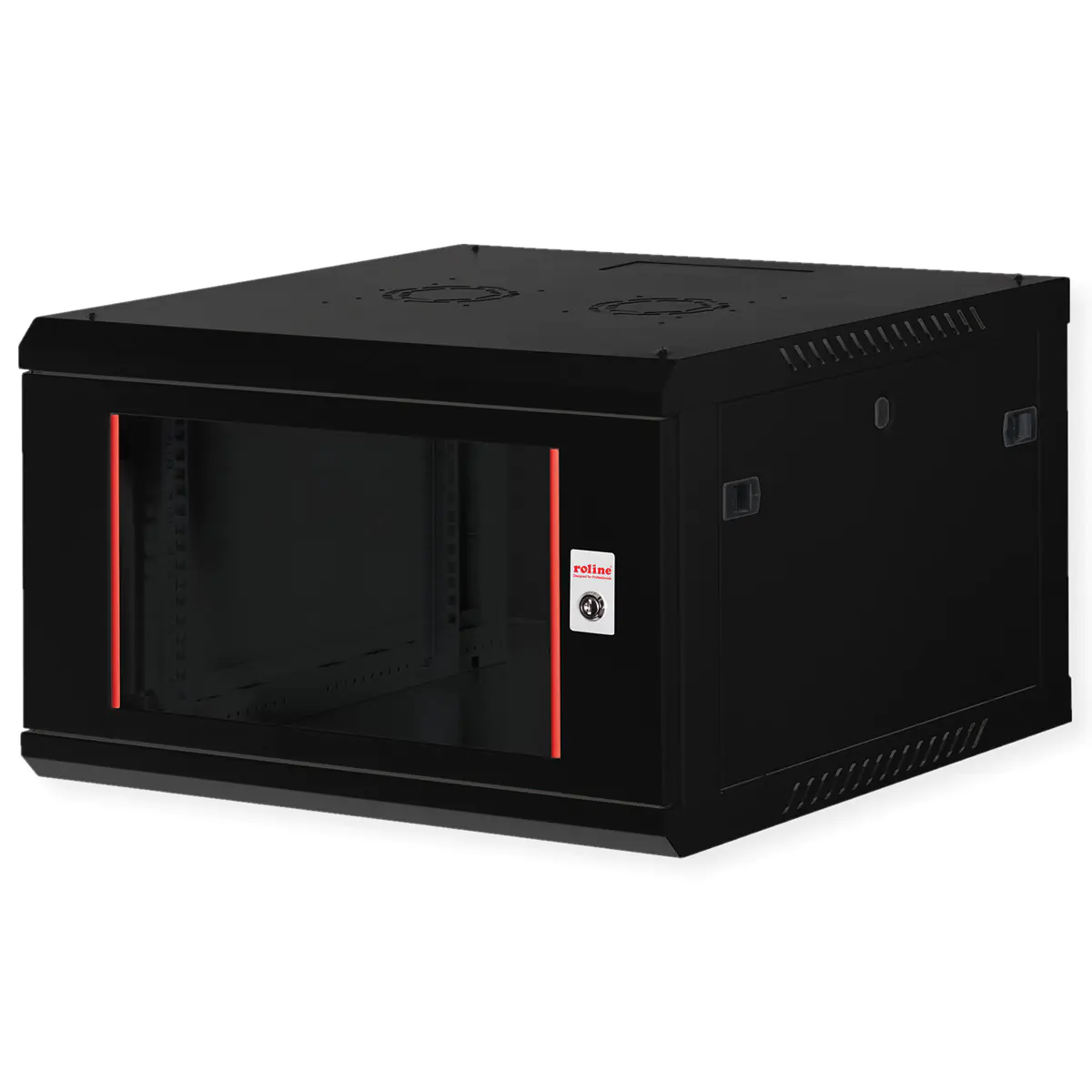 ROLINE Basic Plus - Gehäuse Netzwerkschrank - 600x600 BxT - geeignet für Wandmontage - Jet Black, RAL 9005 - 6U - 48.3 cm (19") 26.21.0289