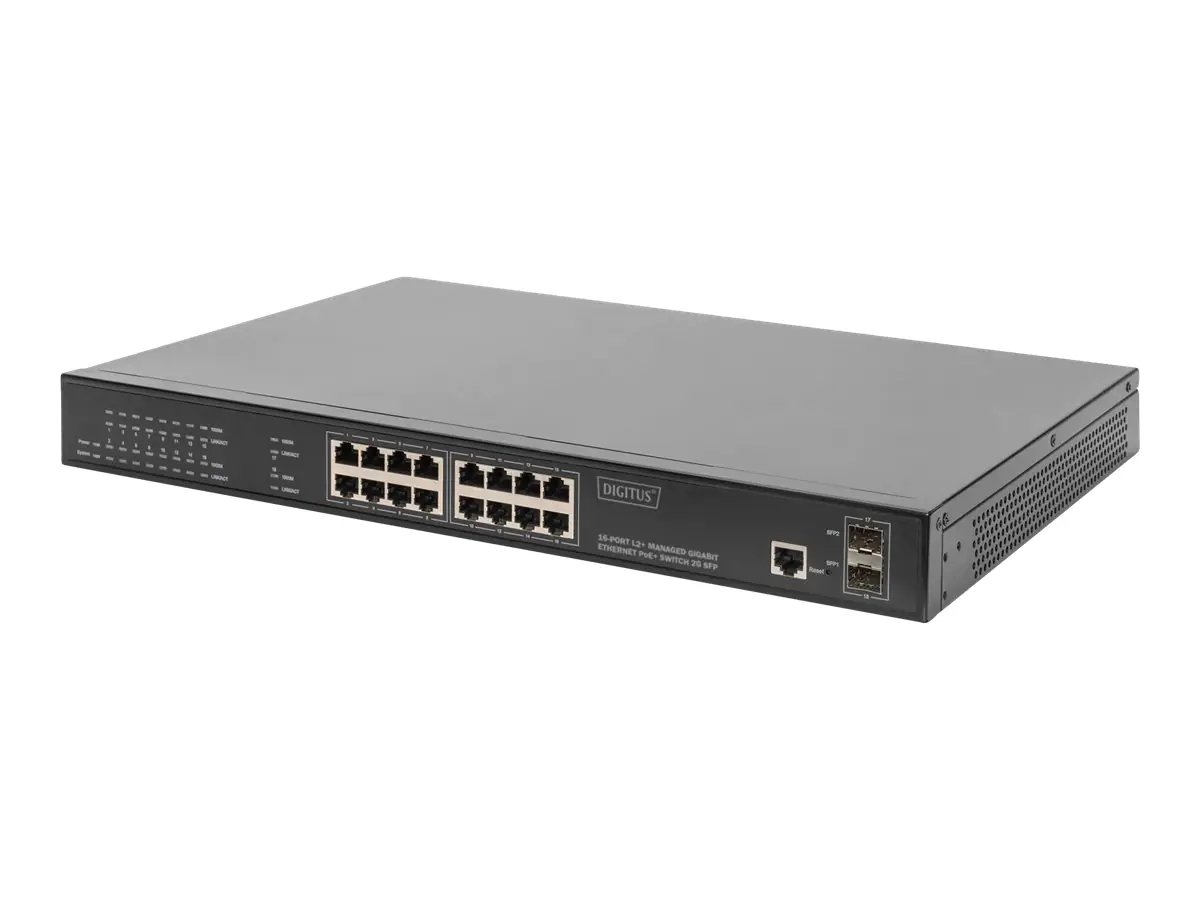 DIGITUS DN-95351 - Switch - L2+ - managed - 16 x 10/100/1000 (PoE+)