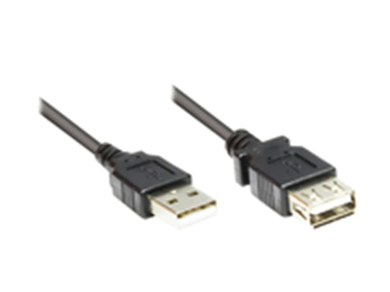 Good Connections 2511-OF01S, 0,15 m, USB A, USB A, USB 2.0, Stecker/Buchse, Schwarz