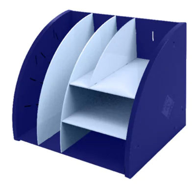 Exacompta Tischorganizer Bee Blue 36 x 29,5 x 29,5 cm (B x H x T) Kunststoff, recycelt marineblau/hellblau