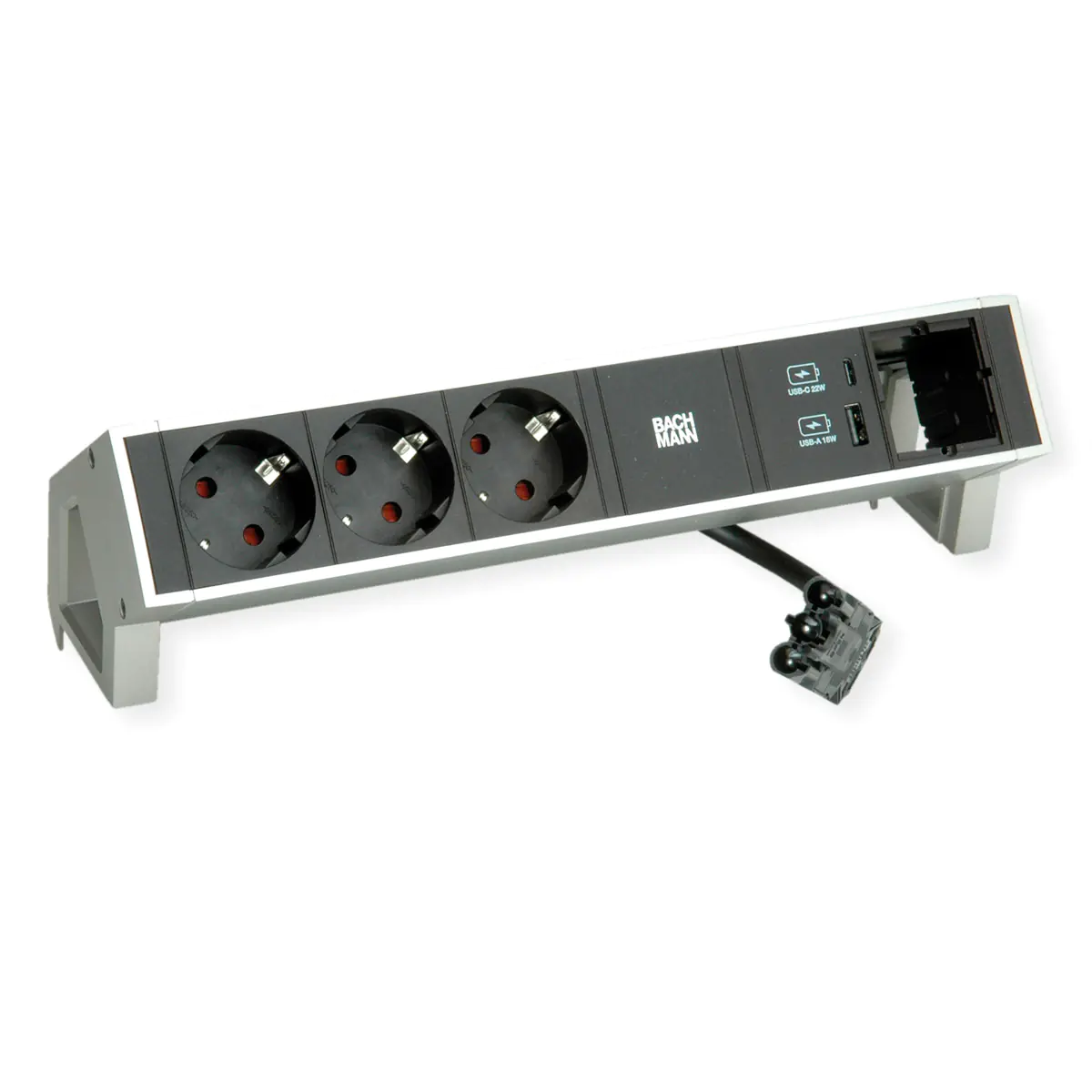 Bachmann DESK 2 3x CEE7/3 1xUSB-Charger 1x CM