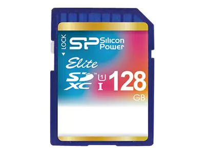 Silicon Power Elite - Flash-Speicherkarte (microSDXC-an-SD-Adapter inbegriffen) - 128 GB - Class 10 - SDXC UHS-I