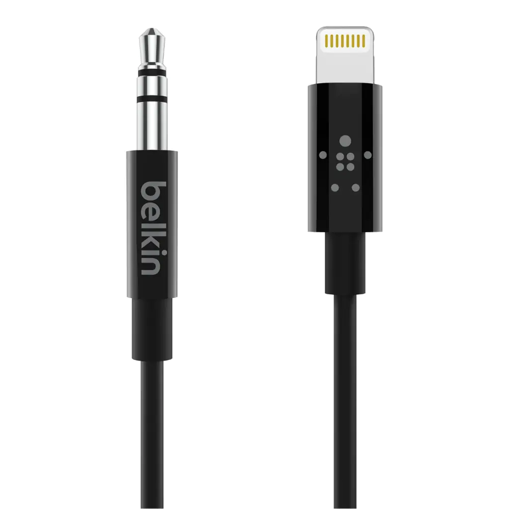 Belkin - Kabel Lightning auf Kopfhöreranschluss - Lightning männlich zu mini-phone stereo 3.5 mm männlich - 91.4 cm - Schwarz