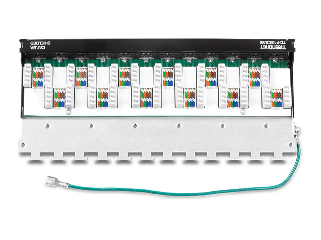 Trendnet TC-P12C6AS - Patch Panel - geeignet für Wandmontage - CAT 6a - STP - RJ-45 X 12 - 0.5U