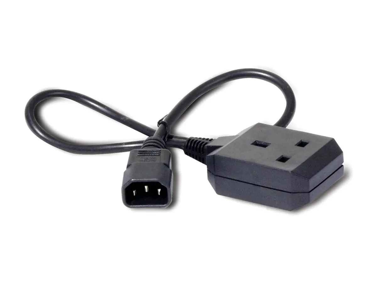 APC - Stromkabel - IEC 60320 C14 zu BS 1363 (W) - 10 A - 61 cm - Schwarz - für P/N: SCL500RMI1UC, SCL500RMI1UNC, SMTL750RMI2UC, SRT1500RMXLI, SRT1500XLI, SRT2200XLI-KR