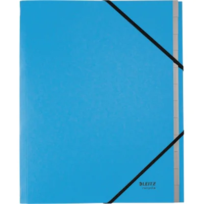 Leitz Ordnungsmappe Recycle DIN A4 275g/m² Karton, 100 % recycelt Farbe: blau Farbe des Fächerblocks: grau 12 Fächer