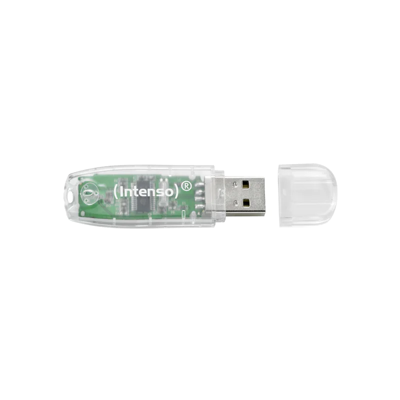 Intenso Rainbow Line - USB-Flash-Laufwerk - 32 GB - USB 2.0 - durchsichtig