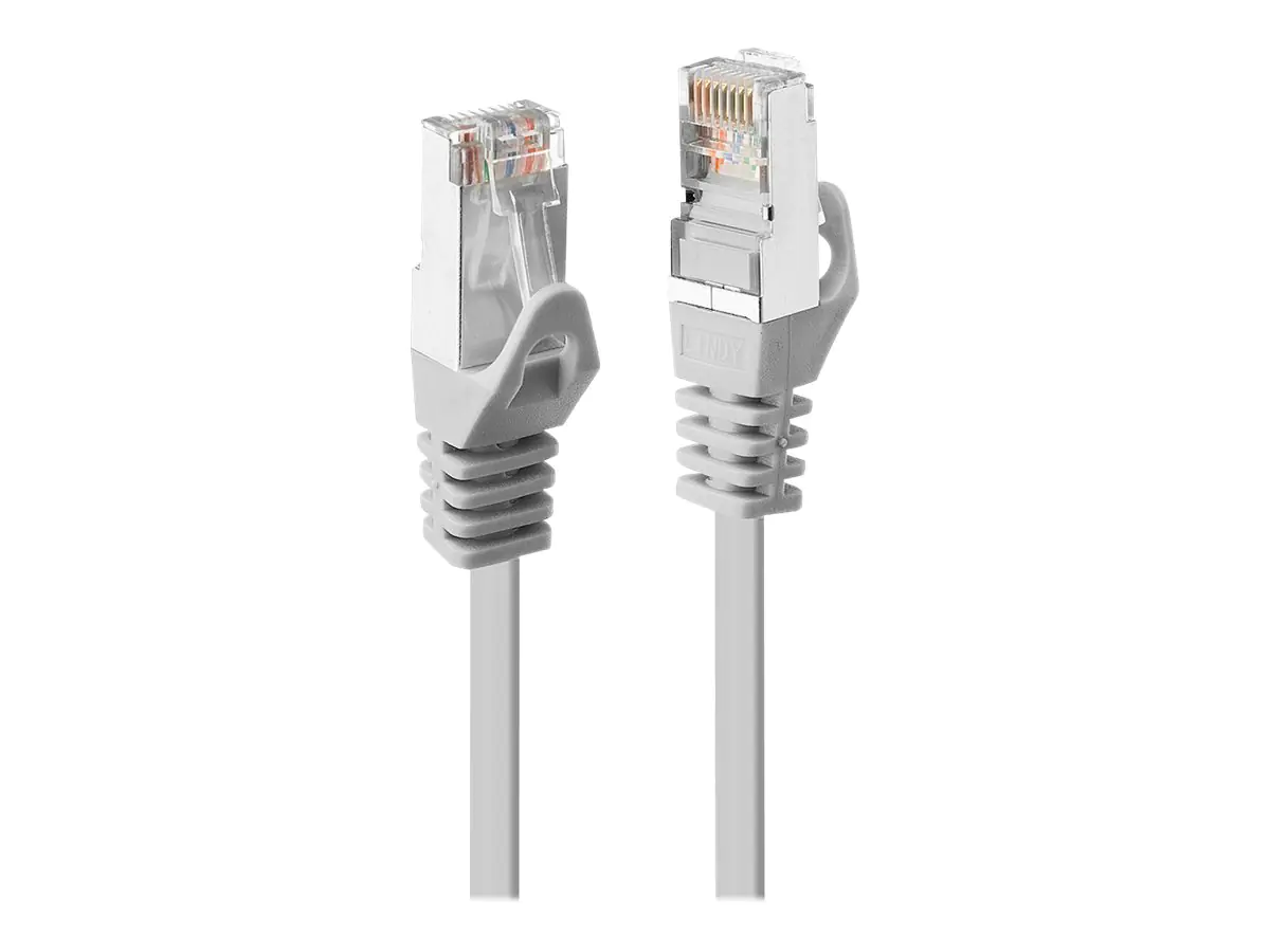 Lindy - Patch-Kabel - RJ-45 (M) zu RJ-45 (M) - 30 cm - Foiled Unshielded Twisted Pair (F/UTP) - CAT 5e - geformt, ohne Haken, verseilt - Grau