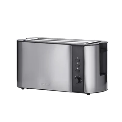 SEVERIN Toaster TA 2590 38 x 19 x 18 cm (B x H x T) 1.400W 2 Toastkammern mit Brötchenaufsatz