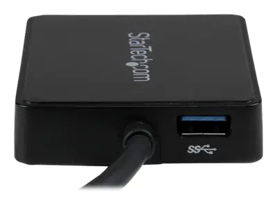 StarTech USB 3.0 SuperSpeed auf Dual Port Gigabit Ethernet LAN Adapter - 10/100/1000 NIC Netzwerkadapter mit USB-Port - Schwarz - Netzwerkadapter - USB 3.0 - 1GbE - 1000Base-T - 2 Anschlüsse - Schwarz