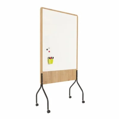 rocada Moderationstafel mobil Natural Maße der Oberfläche: 100 x 150 cm (B x H) nicht höhenverstellbar Stahl, Melamin weiß