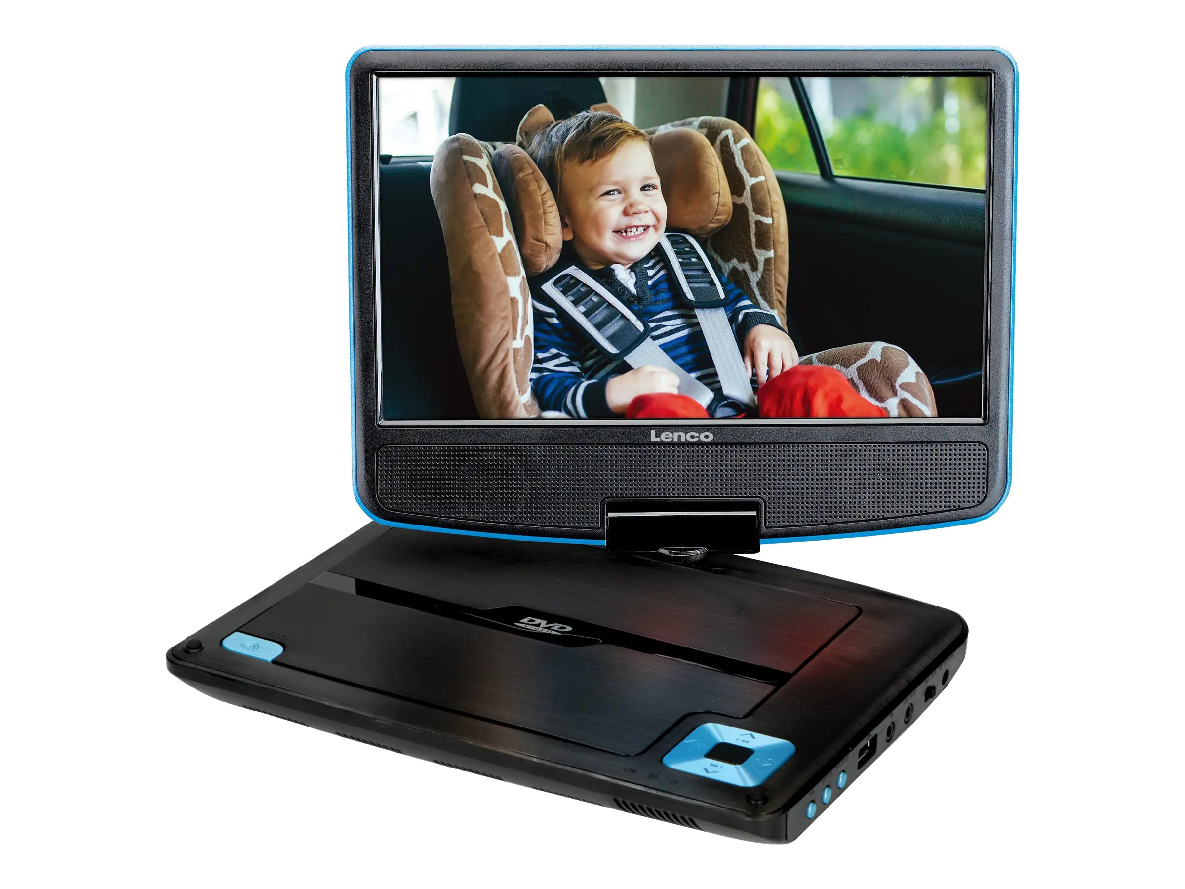 Lenco DVP-910 - DVD-Player - tragbar -Anzeige: 22.5 cm (9") - Schwarz, Blau