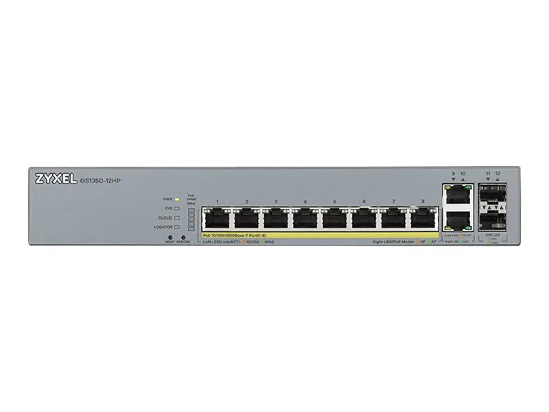 ZyXEL GS1350-12HP - Switch - Smart - 8 x 10/100/1000 (PoE+) GS1350-12HP-EU0101F