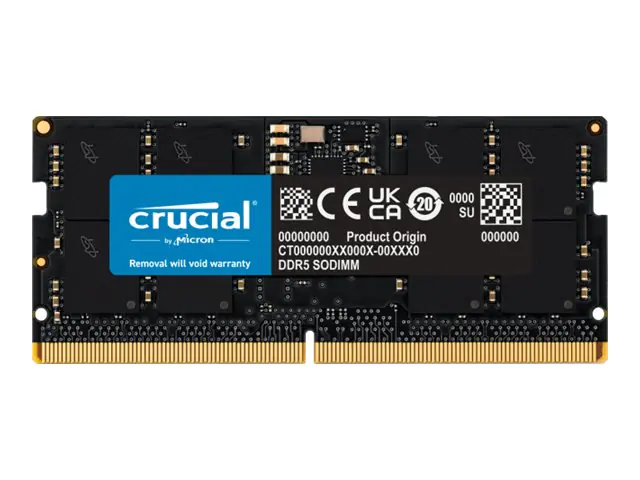 Crucial - DDR5 - Modul - 16 GB - SO DIMM 262-PIN - 5200 MHz / PC5-41600 - CL42 - 1.1 V - on-die ECC