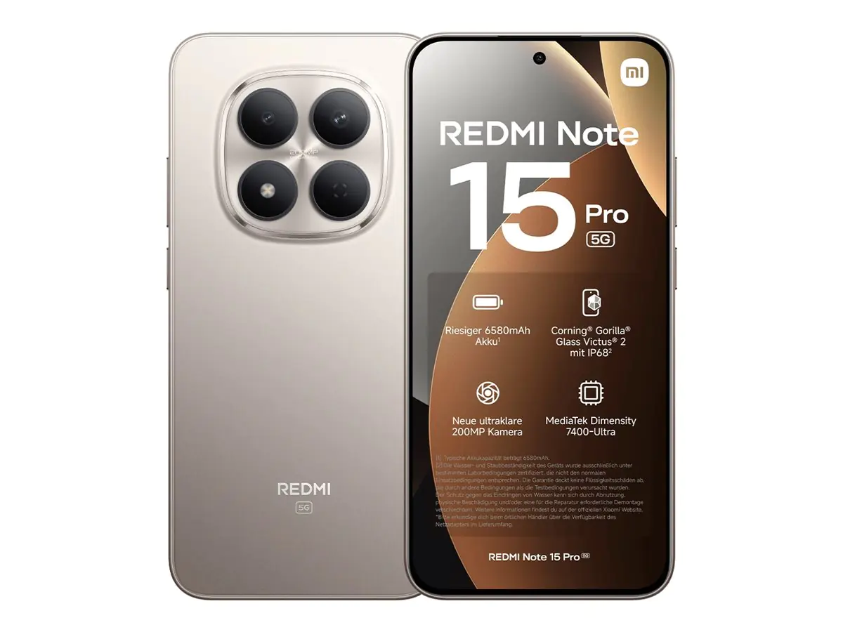 Xiaomi Redmi Note 15 Pro - 5G Smartphone - Dual -SIM - RAM 8 GB / Interner Speicher 256 GB - OLED