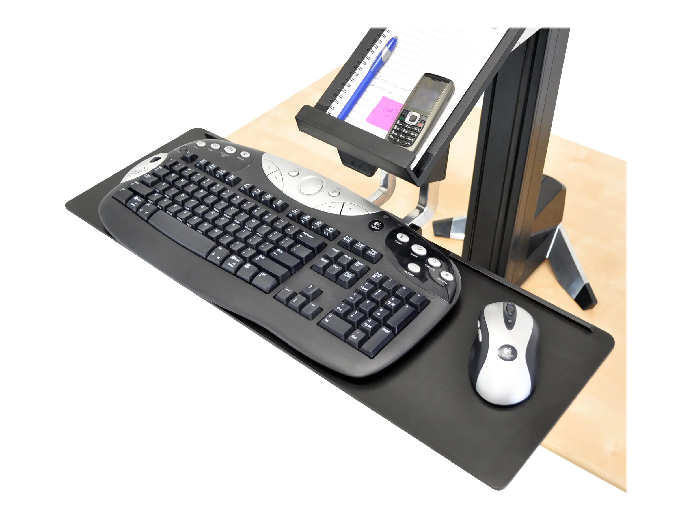 Ergotron Large Keyboard Tray - Montagekomponente (Tablett) - für Tastatur - Schwarz