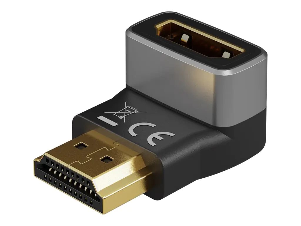 Goobay HDMI -Winkeladapter 270° vertikal 8K/60Hz - -Buchse Typ A> -Stecker - Adapter - Digital/Disp