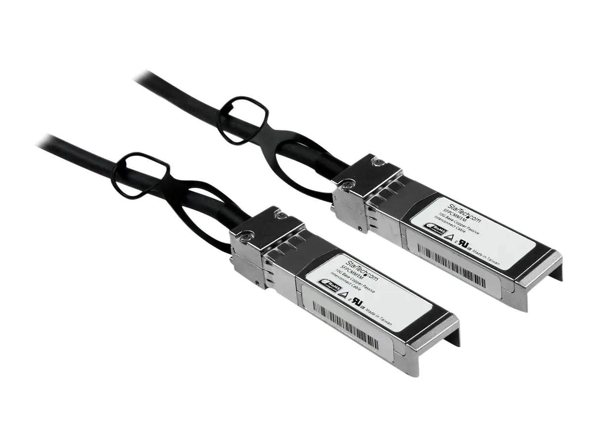 StarTech Cisco kompatibles SFP+ Twinax Kabel 1m - 10GBASE-CU SFP+ Direct Attach Kabel - passiv - 10Gigabit Kupfer Netzwerkkabel - Direktanschlusskabel - SFP+ zu SFP+ - 1 m - twinaxial - für P/N: ET10GSFP, PEX10000SFPI, PEX10GSFP4I, PEX20000SFPI