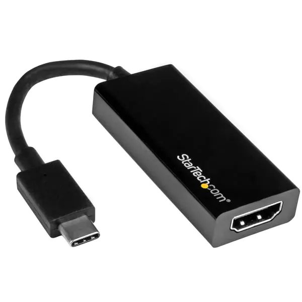 StarTech USB C to HDMI Adapter - USB 3.1 Type C Converter - 4K 30Hz UHD - Videoadapter - 24 pin USB-C männlich zu HDMI weiblich - 14.7 cm - Schwarz - unterstützt 4K 30 Hz (3840 x 2160) - für P/N: BNDTB10GI, BNDTB210GSFP, BNDTB410GSFP, BNDTB4M2E1, BNDTBUSB