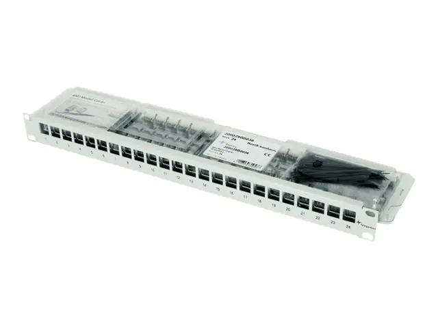Telegärtner - Patch Panel - CAT 6a - RJ-45 - Schwarz - 1U - 48.3 cm (19")