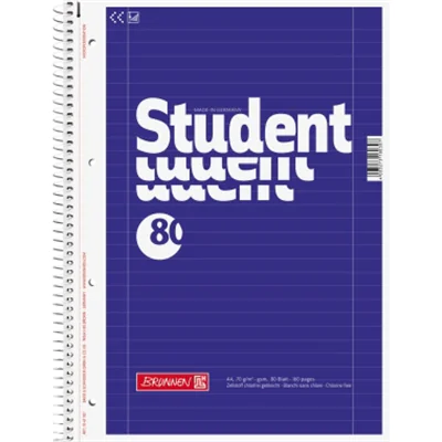 BRUNNEN Collegeblock Student 1067927 DIN A4 80Bl. Lin27 liniert