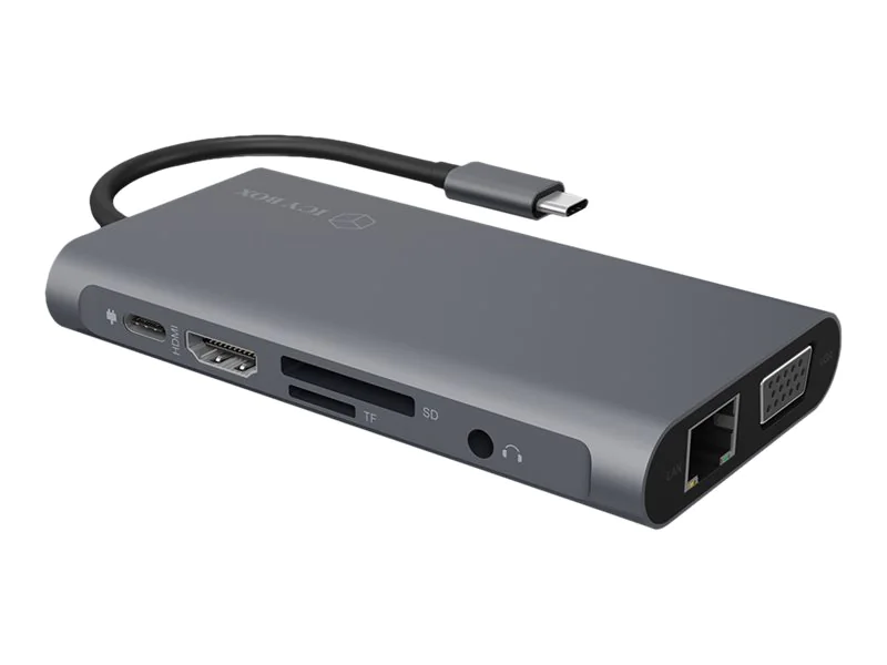 ICY BOX IB-DK4040-CPD - Dockingstation - USB-C - VGA, HDMI