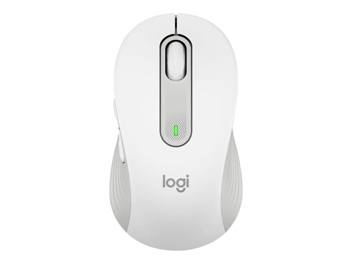 Logitech Signature M650 L LEFT - Maus - Größe L - Für Linkshänder - optisch - 5 Tasten - kabellos - 2.4 GHz, Bluetooth - Logitech Logi Bolt USB-Receiver - Off-White