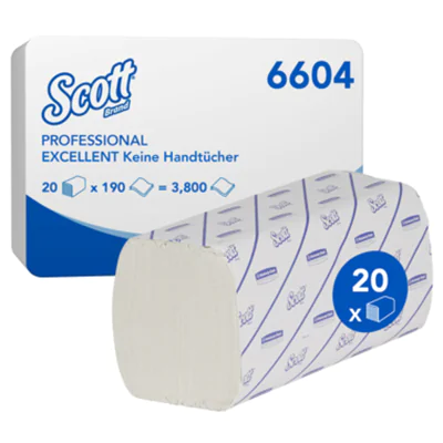 Scott Papierhandtuch Excellent 6604 Z/Z-Falz 2-lagig ws 20x190 Bl./Pack